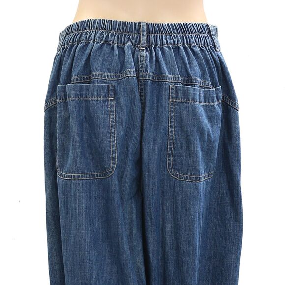 Free People Pull On Boyfriend Jeans Pants Harem Paper Bag Cotton XXS New 276590 - Picture 4 of 4